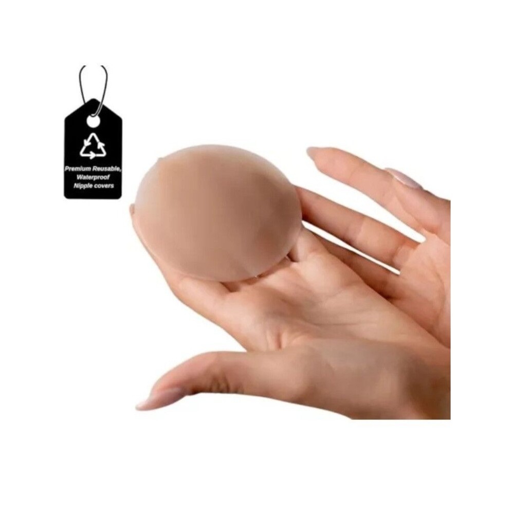 Nipple Covers Adhesive Sillicone Pasties for women-Reusable Waterproof Flesh 4pc